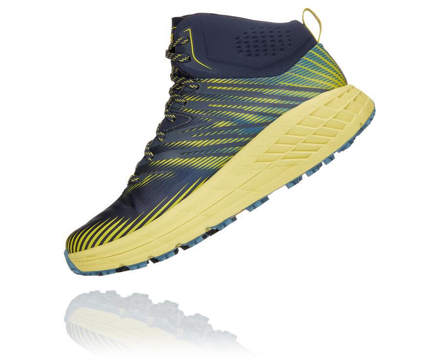 Hoka One One Trainers Mens Navy - Speedgoat Mid GORE-TEX 2 - 71268PTZU